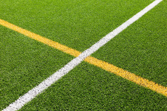 pattern of fresh green grass for football sport, soccer field