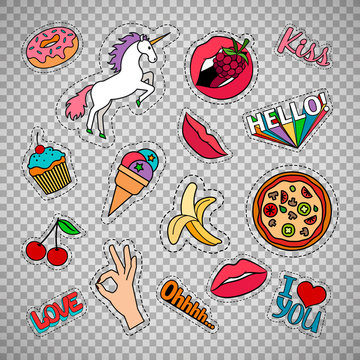 Funny Quirky Food Stickers Set