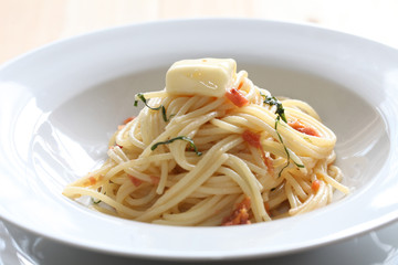 大葉とトマトの和風スパ／Spaghetti with tomato and green shiso