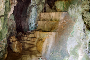 Geological formations in Phraya Nakhon Cave. Thailand