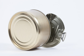 Empty aluminum food can