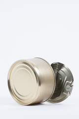 Empty aluminum food can