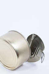 Empty aluminum food can