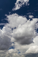 Fototapeta premium Blue sky with cloud background in a summer day