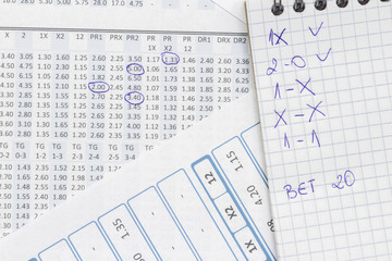 List of odds for betting