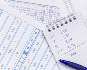 List of odds for betting