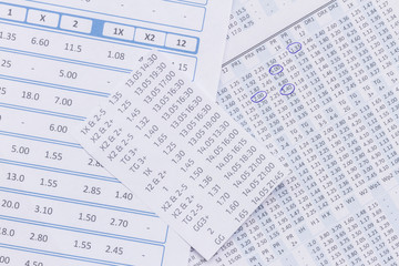 List of odds for betting