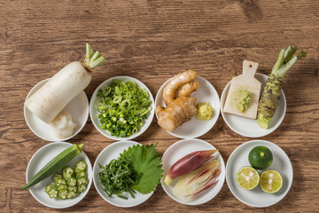Japanese flavored vegetables (pot herb)