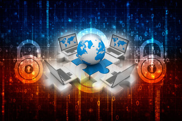 3d rendering Computer network