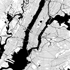 New York City Monochrome Vector Map