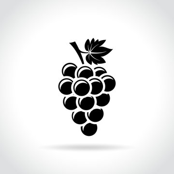 grapes icon on white background