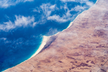 Fototapeta na wymiar Egypt coast - Sahara meets Mediterranean