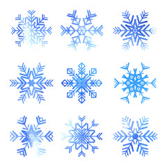 Fototapeta na wymiar Snowflake icons set