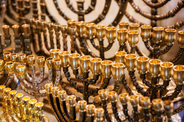 Jewish Menorah candles