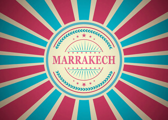 Marrakech Retro Vintage Style Stamp Background