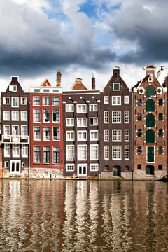 Amsterdam canal houses in Holland