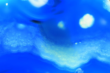 Naklejka na ściany i meble Abstract background, blue agate slice mineral