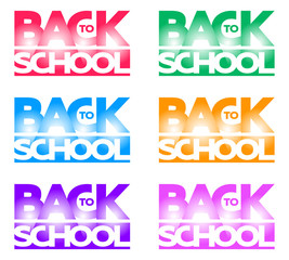 Compositional Inscription Back to school in the form of a logo
