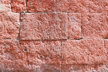 Details of laterite wall stone, background and texture