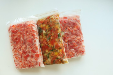 Frozen vegetables are ready to provide you vitamins durring winter. Make freezing in vacuum bags or plastic box and enjoy summer taste durring all year. 