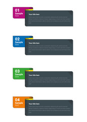 Step By Step Infographics Banners - Vector Illustration. Eps 10 file