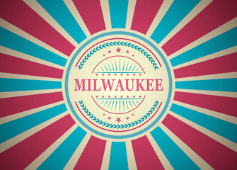 Milwaukee Retro Vintage Style Stamp Background