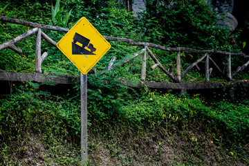 Down hill traffic sign