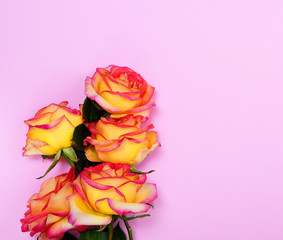 Fototapeta na wymiar Bouquet of yellow roses