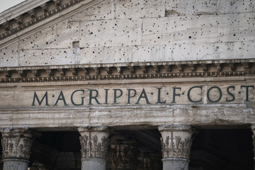 Fototapeta premium The Pantheon, close-up. Rome, Italy
