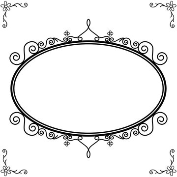 Royal ornamental decorative oval frame design