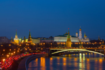 Fototapeta na wymiar Moscow Kremlin at night, Russia