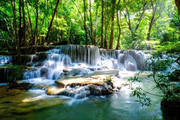 Poster de jardin Cascades cascade kanchanaburi thaïlande