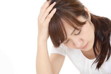 Fototapeta premium 憂鬱な表情の女性