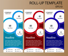 Roll-up banner template