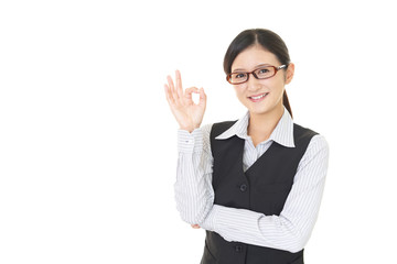 喜ぶビジネスウーマン