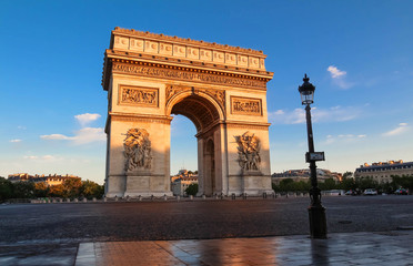 Fototapeta na wymiar The famous Triumphal Arch , Paris, France.