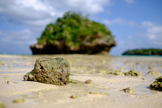 rock at the beach of Kabira Bay