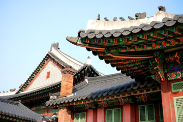 Fototapeta premium Korean wooden roof