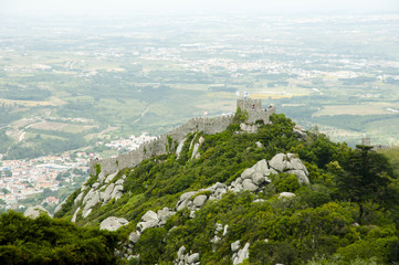 Fototapeta na wymiar Castle of the Moors - Sintra - Portugal