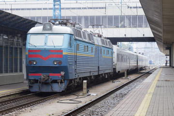 Obraz na płótnie Canvas Railroad train at the station