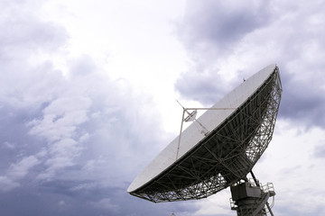 Closeup Big Satellite dish technology