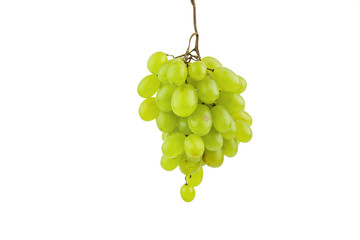 Fresh Green Gape Isolated On White Background