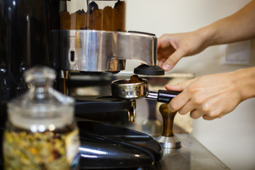 Barista Cafe Making Coffee Preparation Service Concept