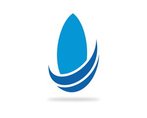 Swoosh Surfing Logo