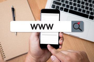 WWW Website Online Internet Web Page computer Browser Connection Network Concept to use www