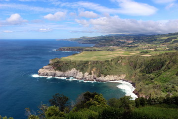 Fototapeta premium Coast of the Atlantic Ocean of the island of San Miguel.Azores