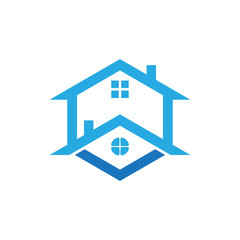 hexagon home vector logo