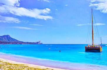 ハワイ　ワイキキビーチ