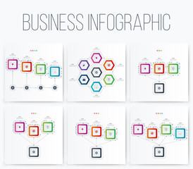 Set with infographics