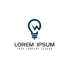 bulb electrical logo design concept template